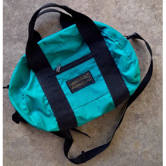 Vintage Mini Eddie Bauer Duffel Shoulder or Tote Bag VIEW DESCRIPTION - Picture 1 of 7